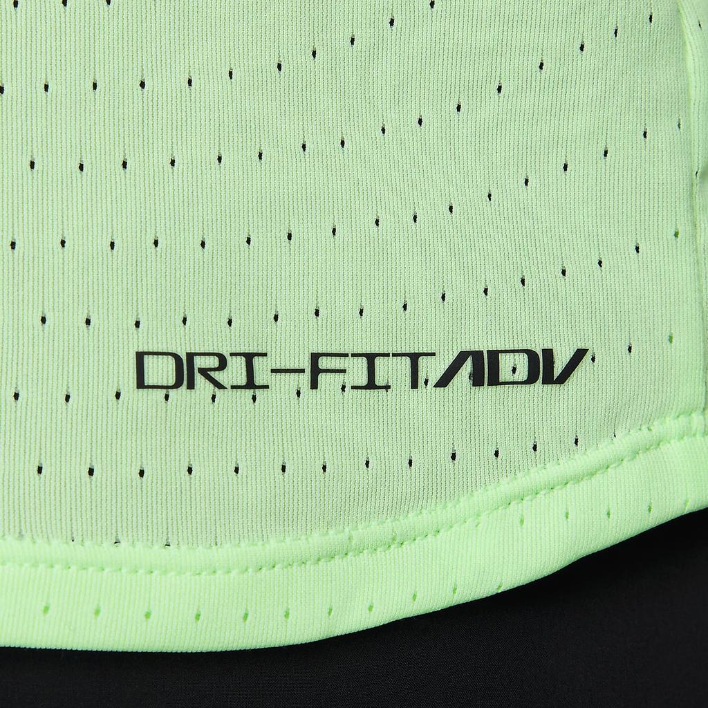 Nike Dri-FIT ADV AeroSwift Solid Logo Running Breathable Moisture-Wicking Crew Neck Sleeveless Tank Men Tops Steam-Green FN4231-376