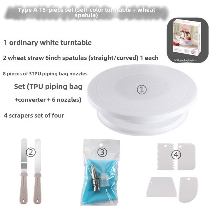 Набор для украшения торта из пшеничной соломы - вращающийся инструмент для выпечки для проектов «сделай сам»