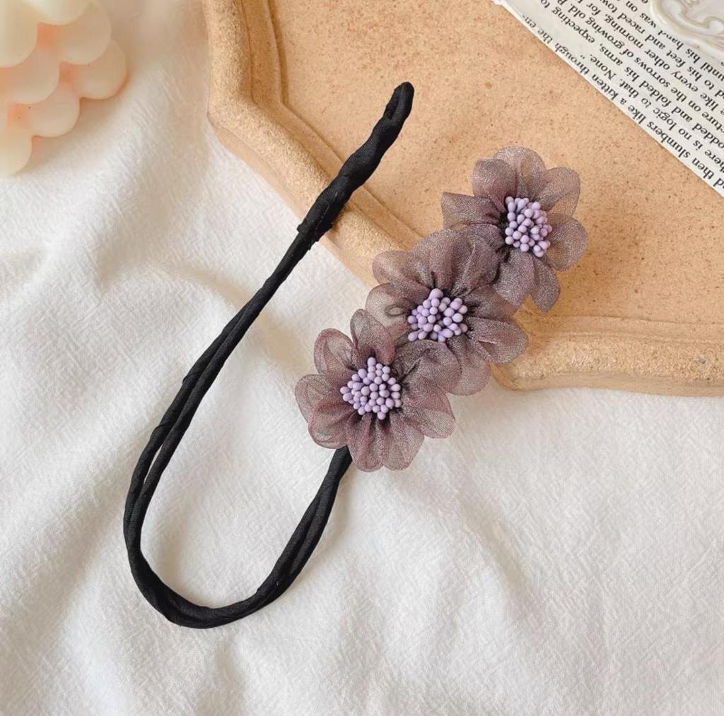 2025 Pearl Flower Bun Hair Tool: Stylish Korean Updo Accessory for Women