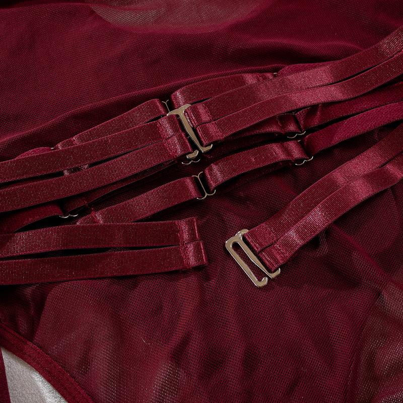 TERMEZY Женский сексуальный корсет, эластичное искушение, бюстье, нижнее белье, тонкие подвязки с перчатками, комплект из 3 предметов, нижнее белье