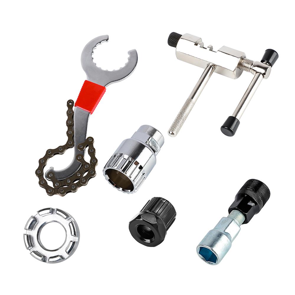 WEST BIKING Наборы инструментов для ремонта велосипедов, велосипедные цепи, резак, кронштейн, съемник маховика, велосипедный ключ