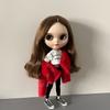 1 шт. Одежда для кук Blythe С длинным рукавом Мягкий меховой пальто Топы Йога-штаны Леггинсы Теплая повседневная одежда для кукол Blyth OB24 Pullip 1/6
