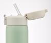 Skater Бутылка-кружка с соломинкой 480 мл для холодных напитков, из нержавеющей стали, матово-зеленая, открывание одним касанием STOT5ST-A
