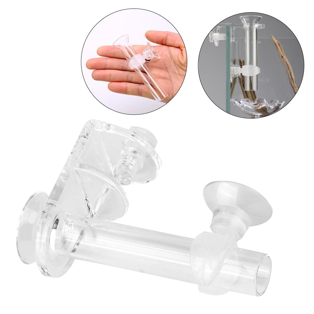 Fish Tank Feeding Shrimp Feeder Tube 88mm with Fixing Bracket for Aquarium