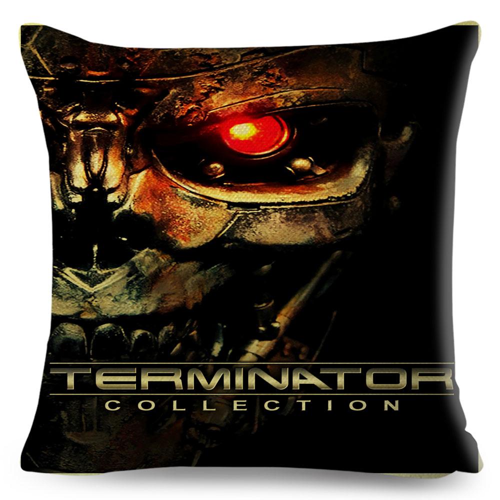 Терминатор T Cushion Чехол Декор Классический Фильм Робот Воин Наволочка Полиэстер Наволочка для Дивана Дома Автомобиля xсм
