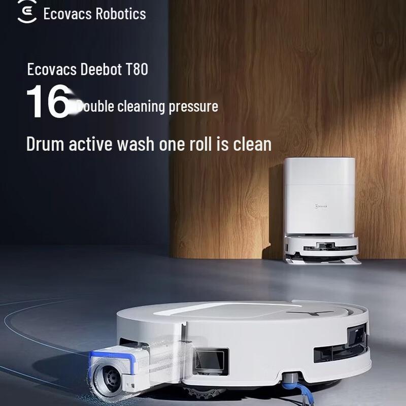ECOVACS T80 Робот-пылесос и полотер «всё в одном» вилка CN (адаптер в комплекте)