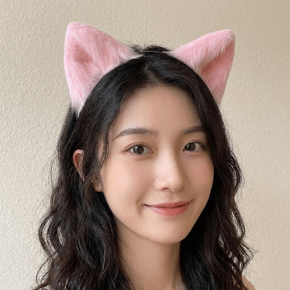 Artificial Cat Ears Headband Furry Lolita Ears Headwear Practical Hair Accessories Adults