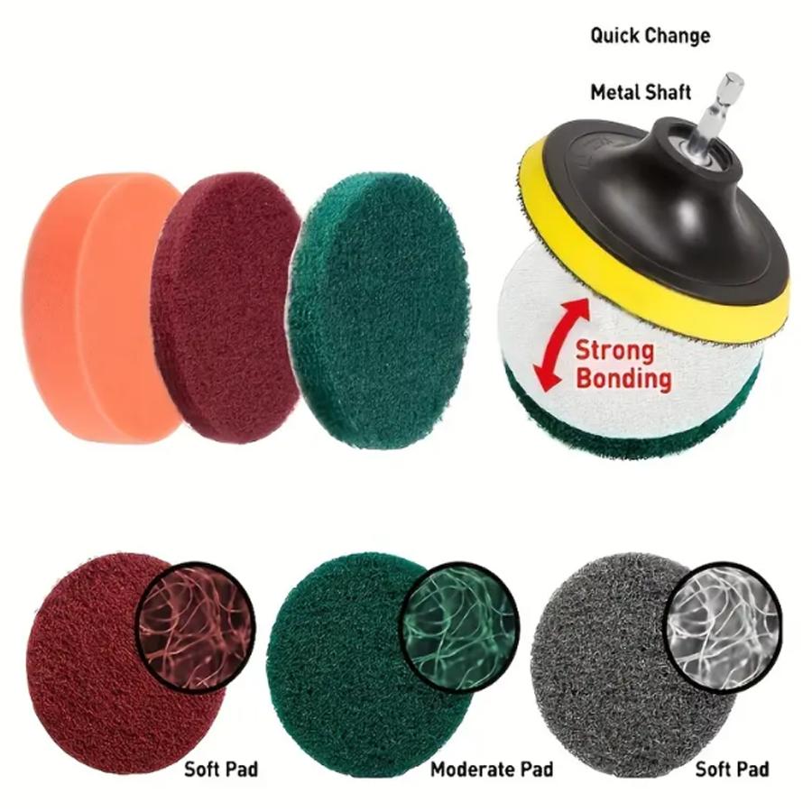 Комплект щеток для электрической дрели, набор насадок для щеток для мытья полов, шин, туалетов, щеток для мытья полов, шин, щеток для мытья полов ...