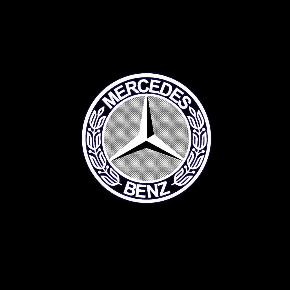 ANBB5 2Pcs Car Door Sign Welcome Light LED Projection Lamp For Mercedes Benz AMG GLC GLA GLE GLS GL W204 W176 W205 W213 W166 W212 C180