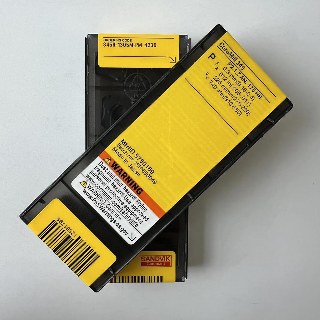 Original Sandvik / 345R-1305M-PM 4230 / CNC Lathe Carbide Blade 10 Pcs