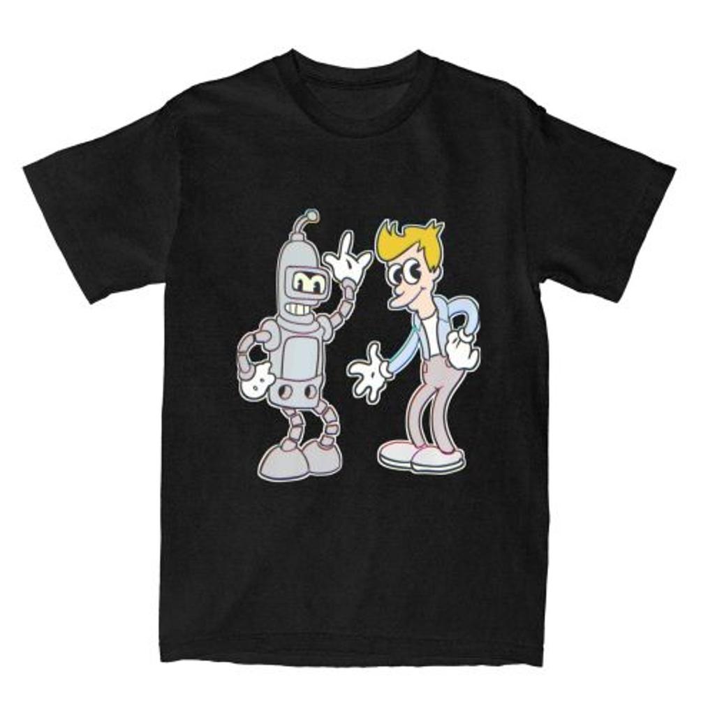 2026 Модная Повседневная Bender Futuramas Футболка Женская Мужская С Круглым Вырезом С Коротким Рукавом Футболка Одежда Хлопок Мужские Летние Топы Черная Футболка