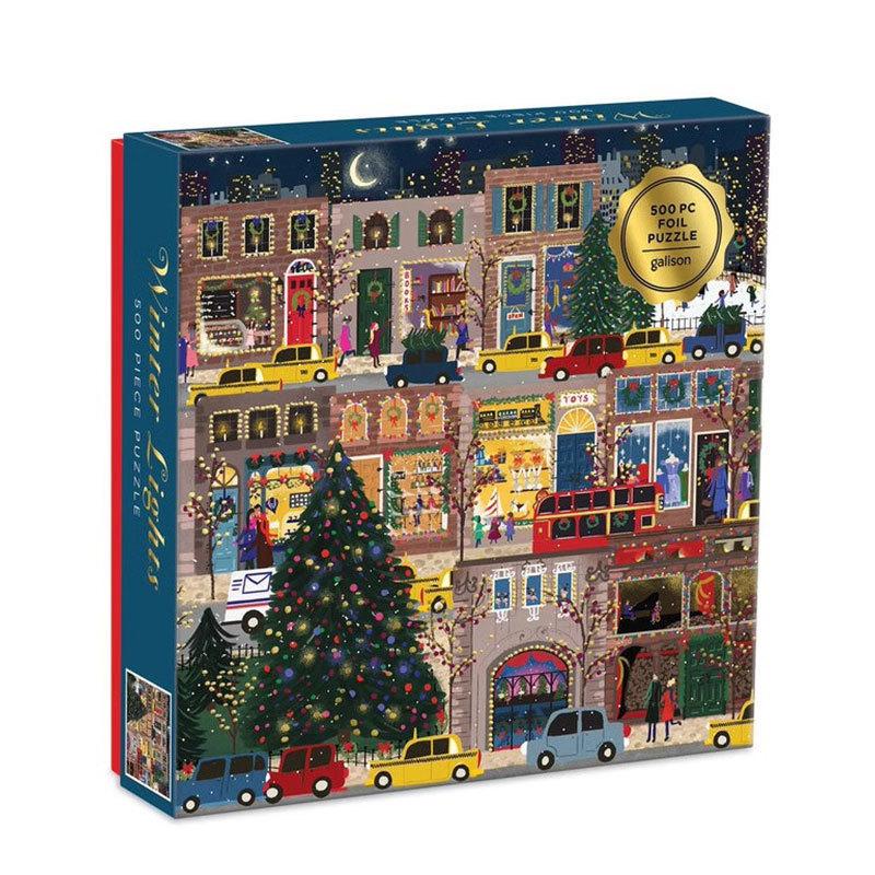 Winter Christmas Street Scene Pattern Puzzle Toy For Adults And Stress Relief