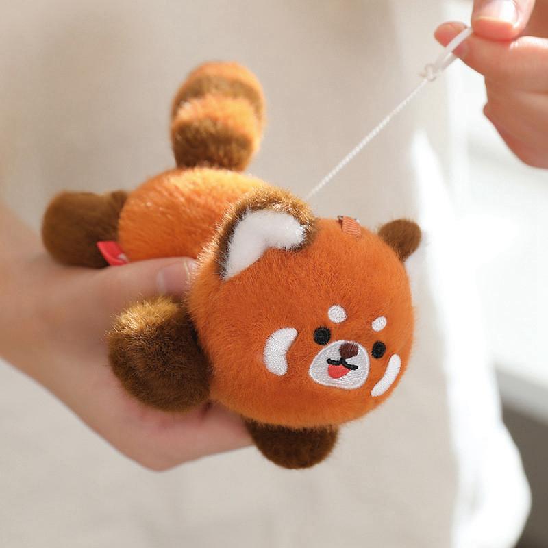 Плюшевый вращающийся брелок-панда, подвеска для рюкзака, подарок для пары, короткий плюшевый декор