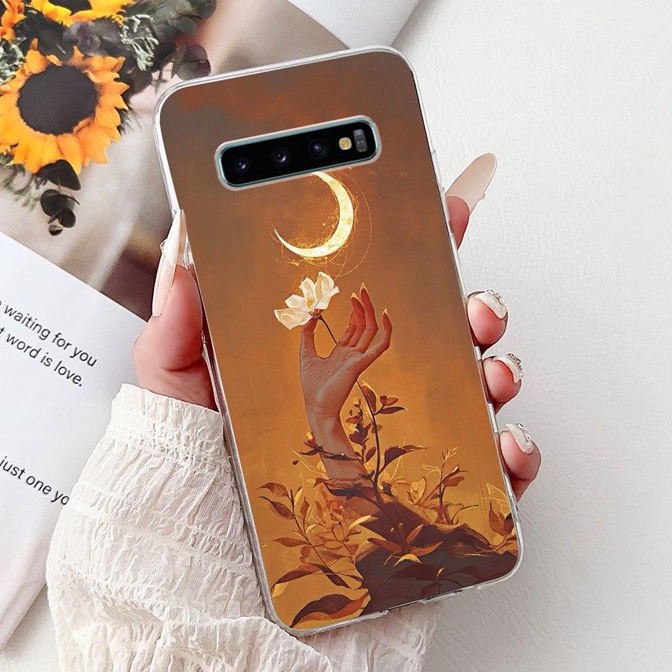 Чехол для Samsung S10 Plus SM-G975F Милый Кавайный Модный Цветочный Роскошный Крутой Расписной Мягкий Чехол для Телефона Samsung Galaxy S10+