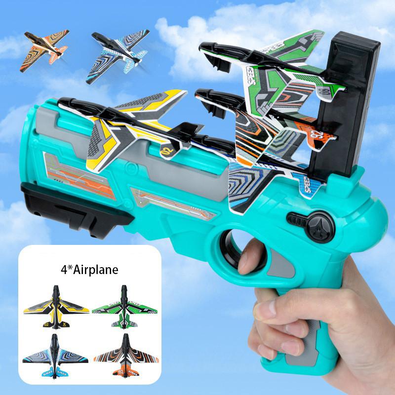 Захватывающий игрушечный пистолет Nerf, запускающий пенные самолеты, для безопасного веселья на открытом воздухе и воздушных сражений