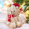 Christmas Cute Plush Bear Doll Blush Ornament Collectible Charm Decoration for Living