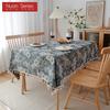 1PC Nuan Series Artistic Jacquard Romantic Style Polyester Tablecloth with Tassels for Dining Table Coffee Table Makeup Table Home Decor