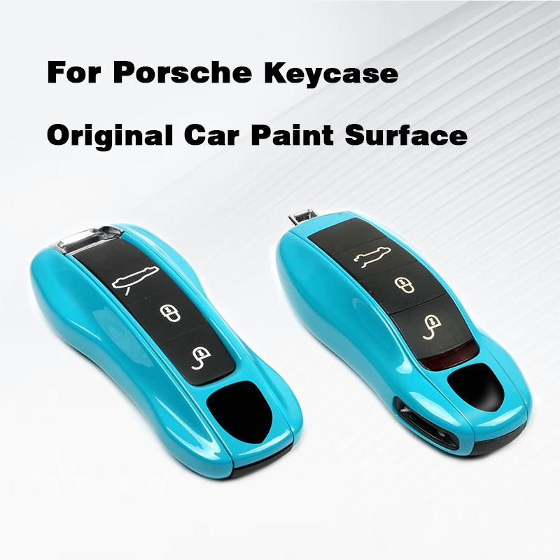 Модный классический чехол-брелок Miami Blue для Porsche Cayenne 718 Все серии Держатель для автомобильного ключа Запасная часть Простая установка