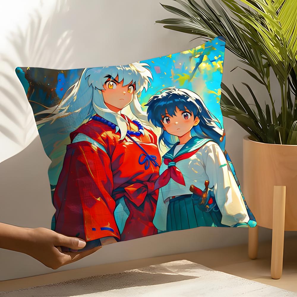 Anime Movie IInuyasha InuYasha Pillow Case Linen Cushion Covers For Decorative Sofa Home Pillows Case Car Chair Pillows Cases