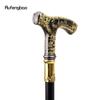 Gold Black Luxury Goat Handle Walking Cane Fashion Decorative Walking Stick Gentleman Elegant Cosplay Cane Knob Crosier 90cm