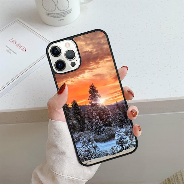 Winter Landscape Phone Case For iPhone 17 Air 13 12 14 15 16 Cover For Apple 14 15 16 Pro Max 6S Plus Coque