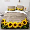 Желтые подсолнухи Пододеяльник размера King Queen Красивый цветочный постельный комплект для детей, девочек, женщин. Девичий, милый, с цветами, мягкий пододеяльник.