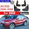For BMW X5 E53 1999-2006 Mudguards Fender Mud Flap Guard Splash Mudflaps Car Accessories MudguardAuto Styline Front Rear 4pcs