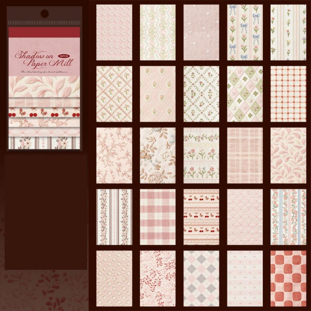 Simulated Fabric Material Book Vintage Scrapbook Paper High Quality Memo Pad Refill Pages