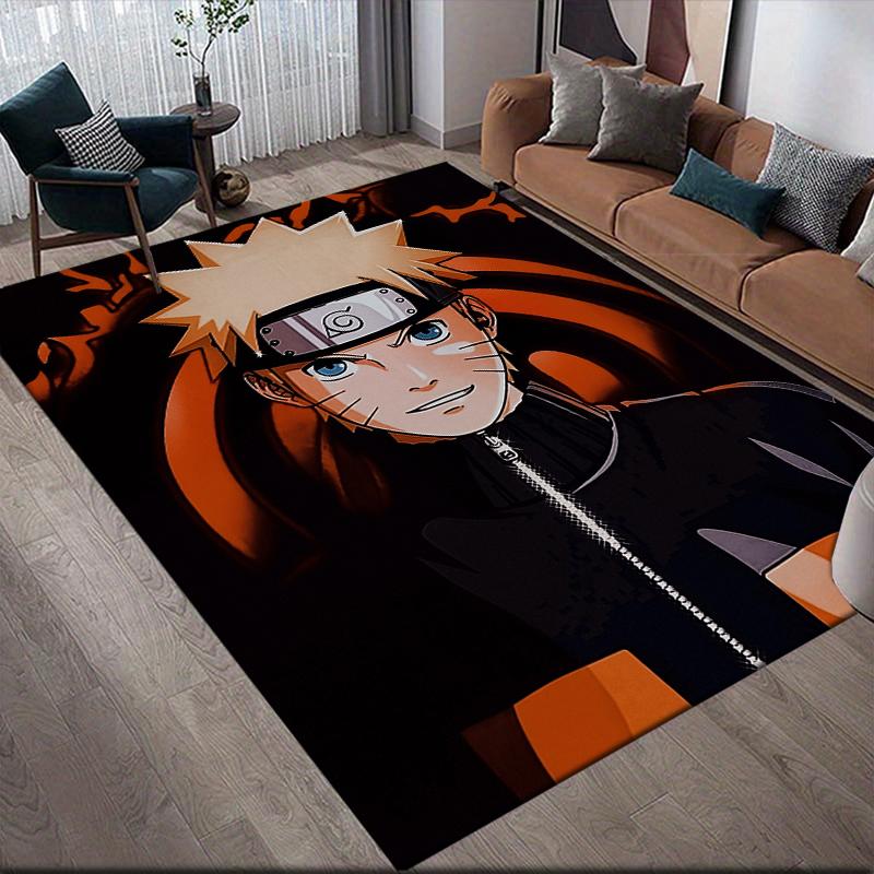 Cartoon Naruto Square Area Rug, Non-Slip Floor Mat for Decor, Perfect Gift for Naruto Fans