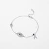 S925 Sterling Silver Micro Inlaid Diamond Devil's Eye Bracelet Female European and American Instagram Fashion Personality Magnet Handicraft Female