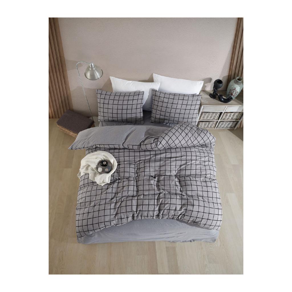 Комплект двухсторонних пододеяльников в клетку в клетку