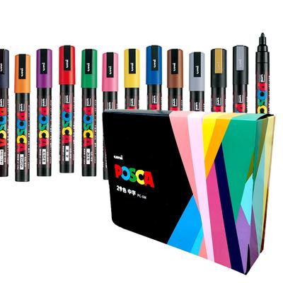 Mitsubishi Pencil uni POSCA Набор из 29 цветов Medium Водобазовые ручки, Водобазовые маркеры, Япония, Наконечник, PC-5M,