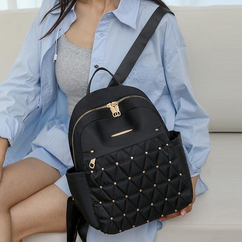 Ромбовидная вышивка рюкзак женский рюкзак большой емкости водоотталкивающий дорожный рюкзак