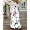Spring and Autumn Women's Dress Fashion Temperament Flower Petal Sleeve Long Sleeve Dresses Long Dresses