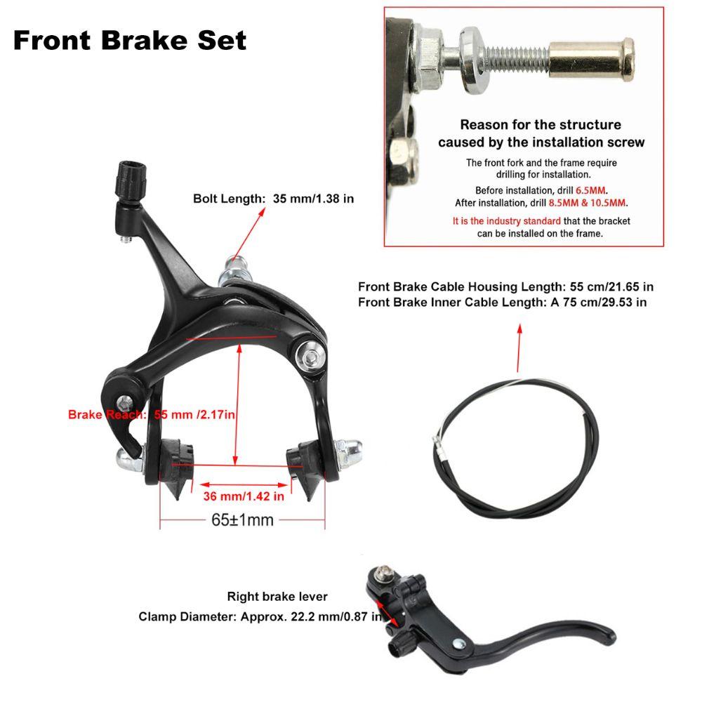 Easy Installation Bicycle Caliper Brake Set Fixie Bike Brake Set  DIY Bike Build