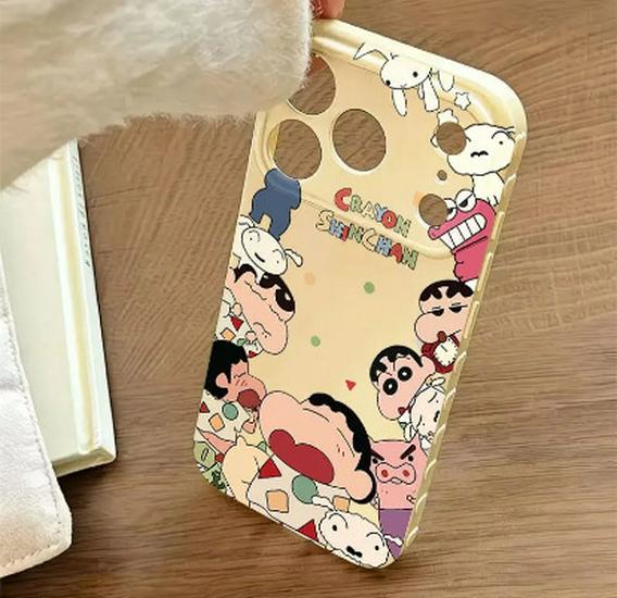 Мягкий чехол Pajama Shin-chan Heart Window для Apple 17 Pro Max - Полное покрытие для моделей 13P по 16