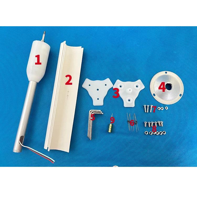 Vertical Axis Wind Turbine Model Three-phase Permanent Magnet Generator Windmill Toy Night Light Making DIY Display