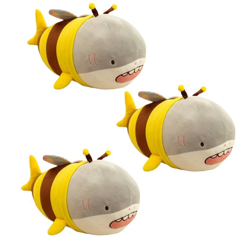 Bee Shark Plush Toy Funny Stuffed Animal Pillow Gift