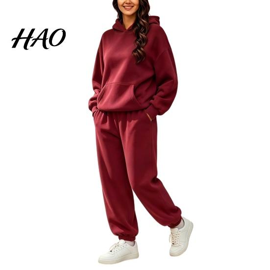 Women Casual Streetwear Women's Two Piece Tracksuit Set, Long Sleeve Hoodie & High Waisted Joggers Sweatpants, Sportswear Matching Outfit for