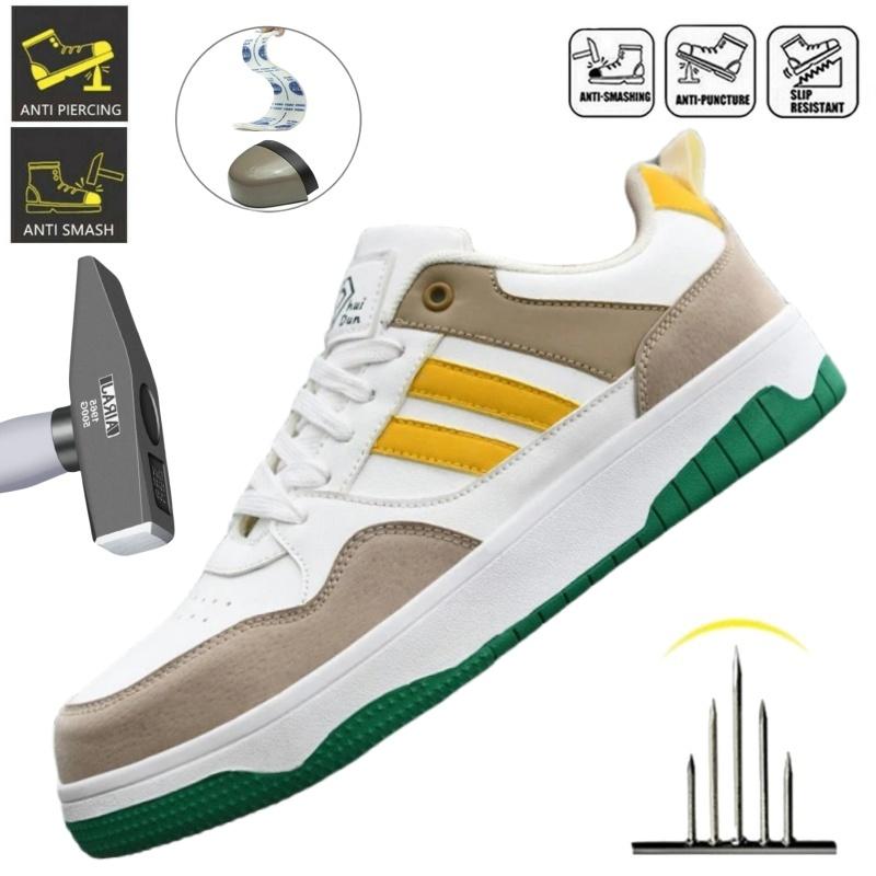 Промышленные рабочие ботинки, устойчивые к проколам, защитная обувь для склада, кевларовые стельки, мужские ботинки со стальным подноском, защитная обувь