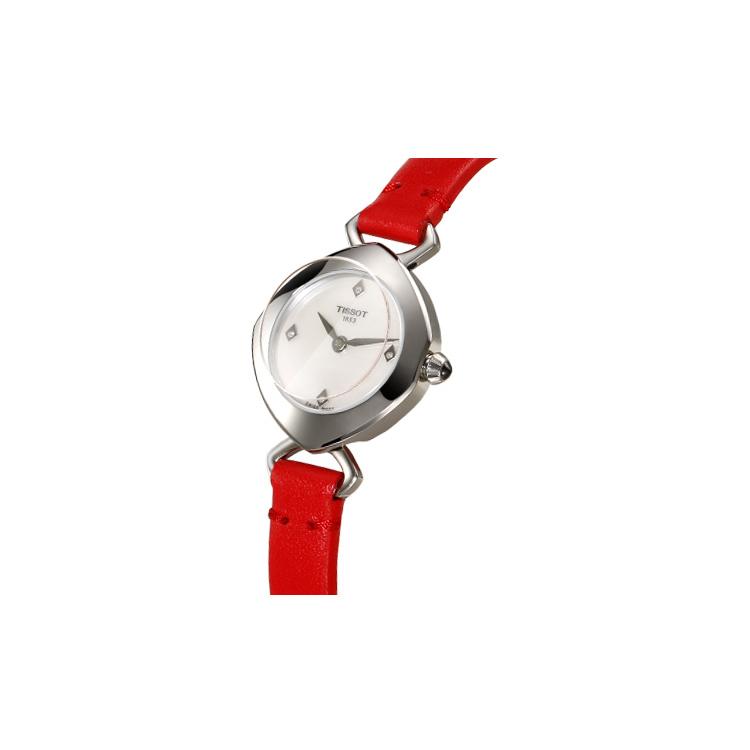 Tissot Коллекция Yiting Кварцевый механизм 30м Водонепроницаемость Женские часы 22.58*24.8мм Белый циферблат T113.109.16.116.00