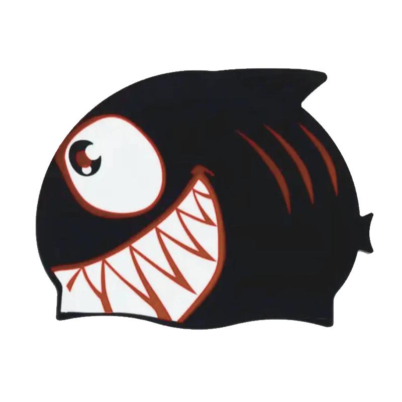 Cartoon Children's Silicone Swim Caps Waterproof Bathing Hats for Kids and Toddlers with Long or Short Hair for Boys and Girls
