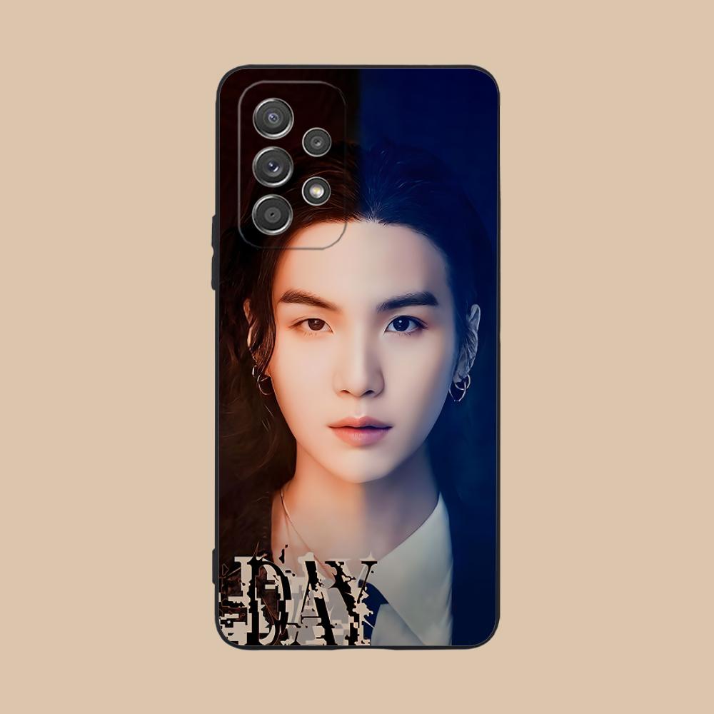 Мобильный KPOP чехол для телефона Yoongi для Samsung Galaxy A73 72 71 70 55 54 53 52 35 34 32 23 14 13 5G Черный чехол для смартфона