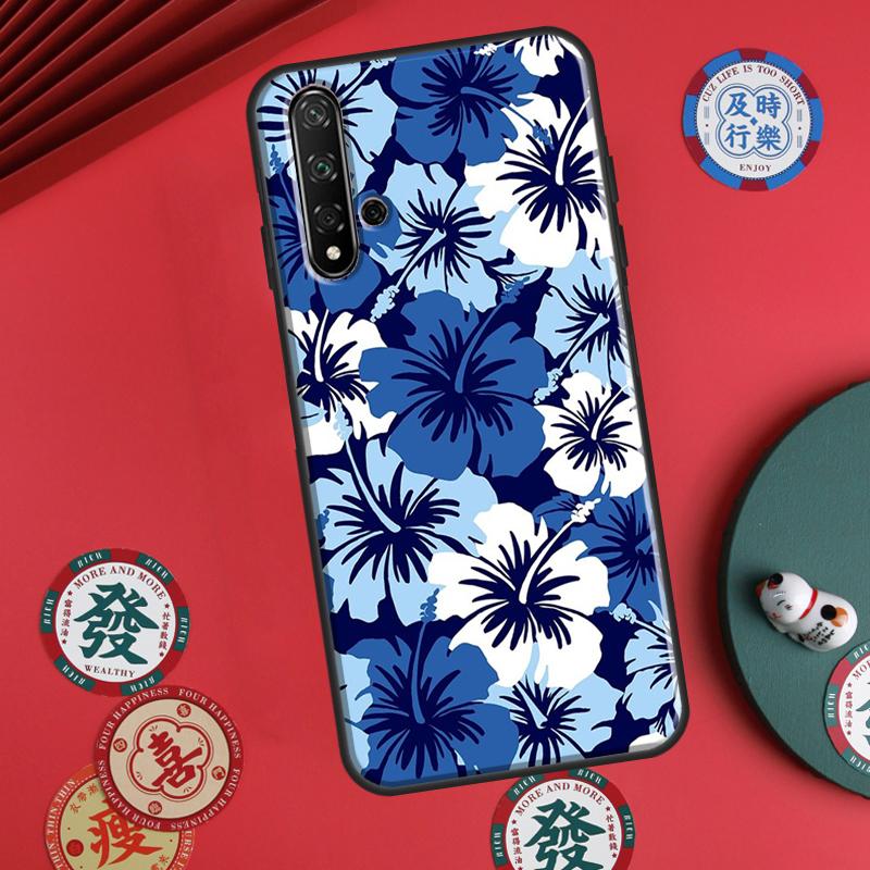 Hibiscus Retro Hawaiian Flower For Huawei P20 P40 P30 Lite P60 Pro Nova 12s 11i 12i 10 9 SE 5T Y91 Y90 Y60 Y70 Y72 Y61 Case