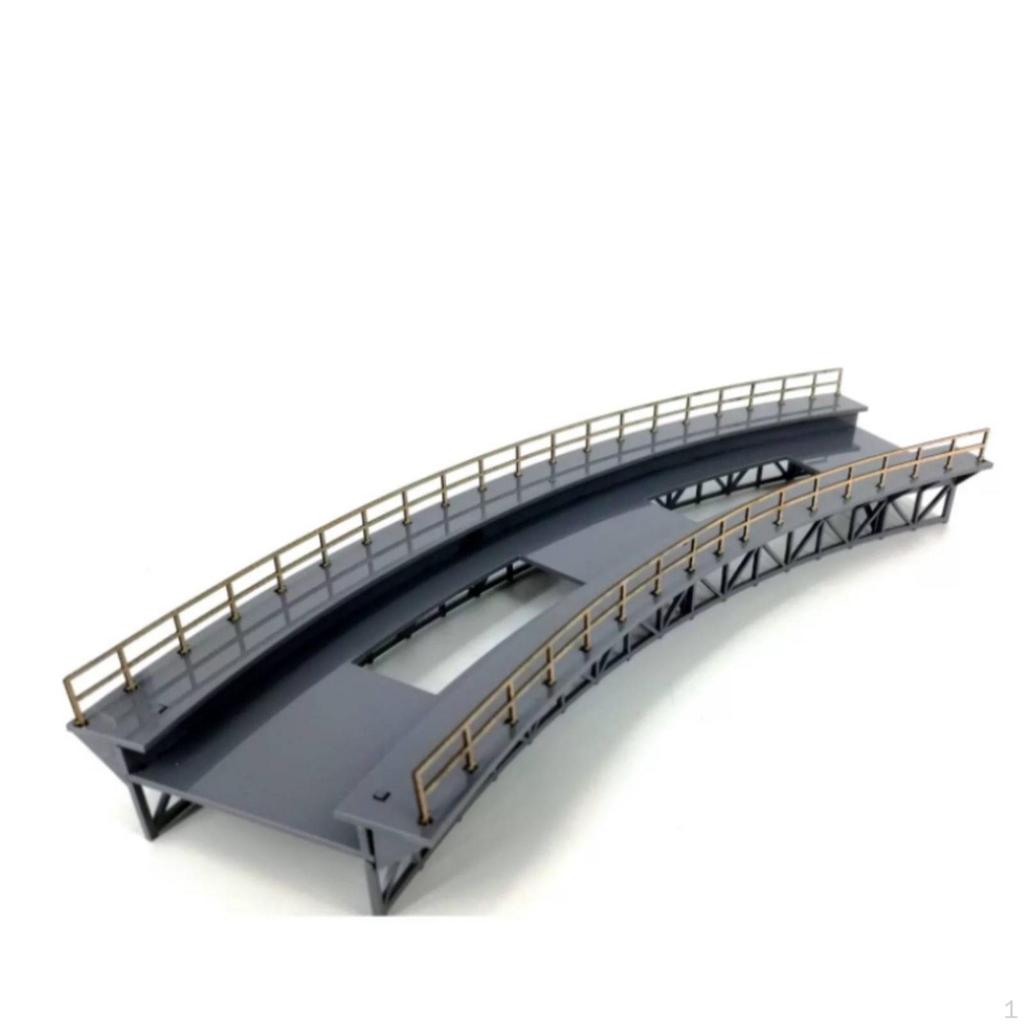 Curved Railway Primary bridge:87 Scale Model Railroad Bridge Kit for Hobbyists, Train