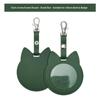 PU Leather Card Holder Cat Ear Design Cute Round Badge Reel For Work Office Travel Luggage Keychain Pendant