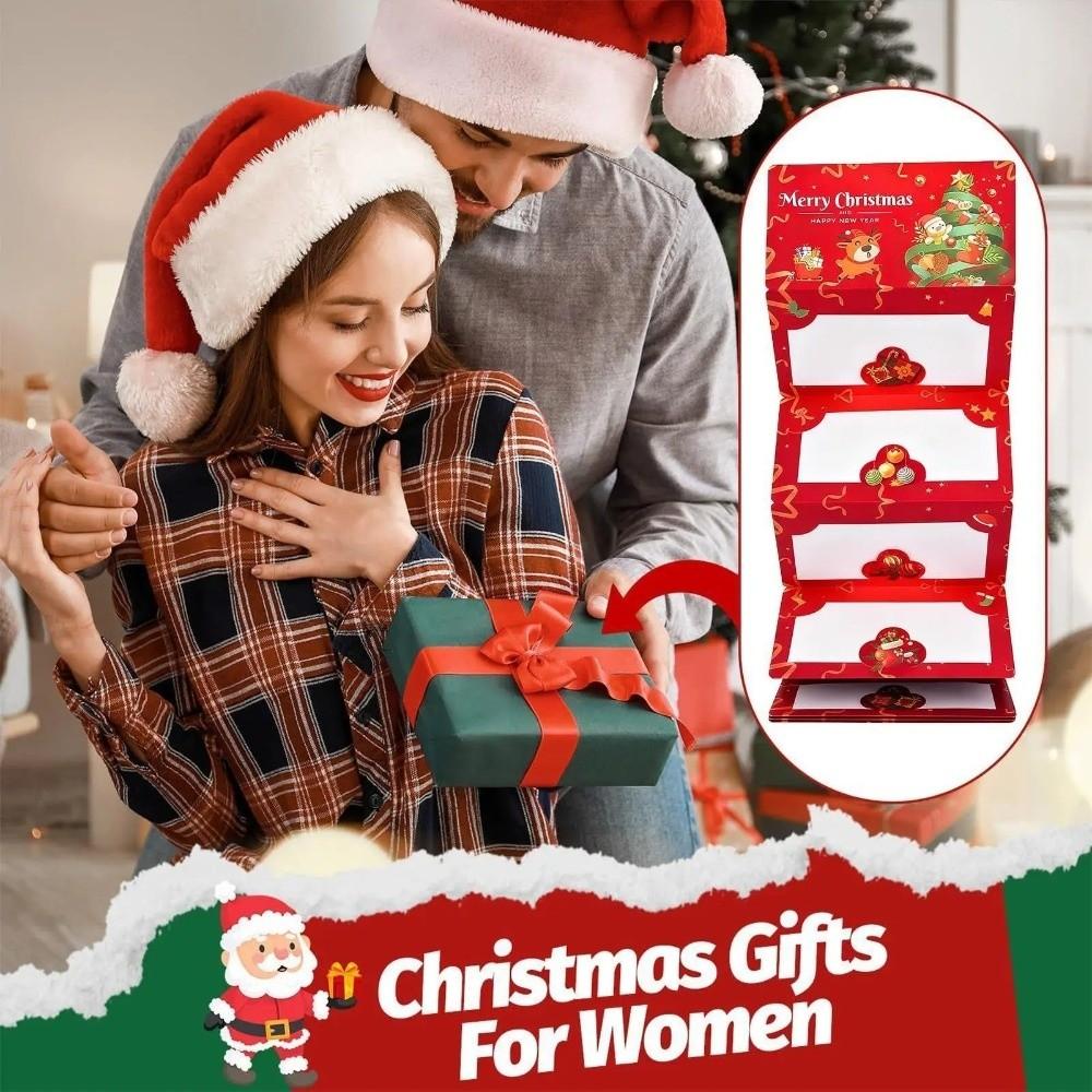 Santa Claus Christmas Cash Gift Envelope Christmas Tree with 10 Slots Christmas Money Holders Christmas Surprise Party Money Box