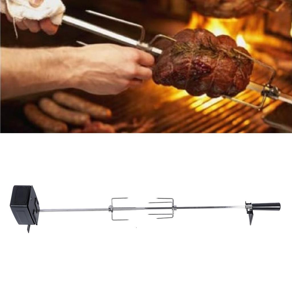 Rotisserie Grill Kit Stable Rotating Motor BBQ Grill Kit 15kg Load Capacity for Backyard Outdoor Electric Barbecue Kit