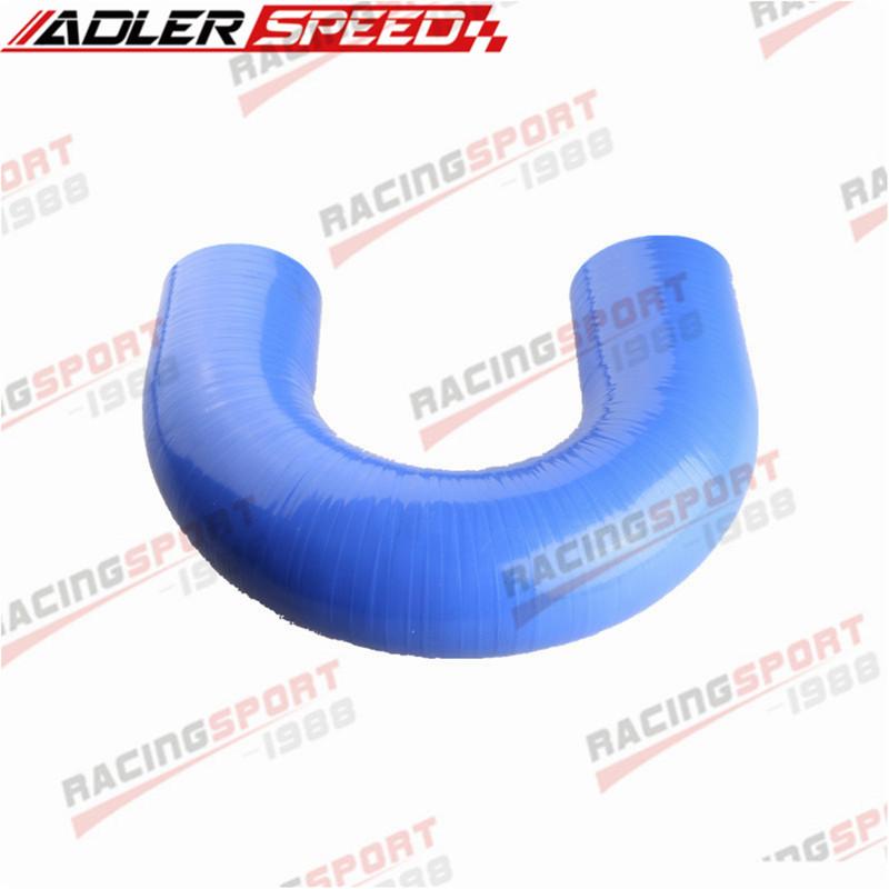 ID 51mm 55mm 57mm 60mm 63mm 70mm 75mm 180 Degree Reduce Elbow General Silicone Coolant Intercooler Pipe Turbo Air Tube Hose