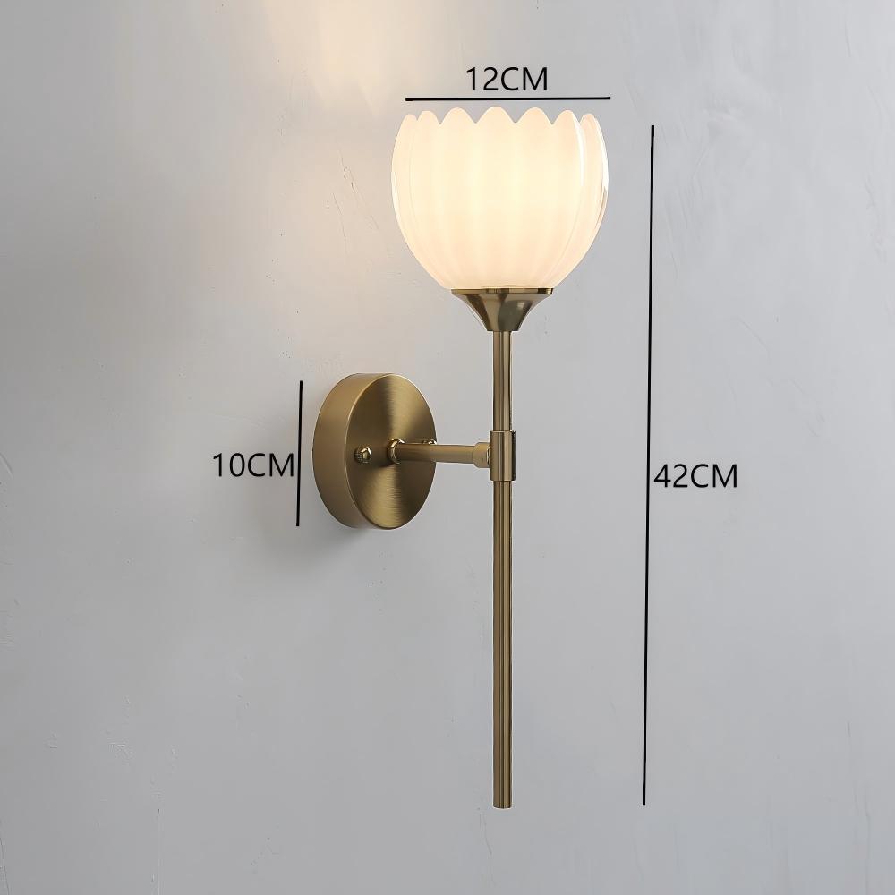 Современный цветной стеклянный светодиодный настенный светильник, светильники для спальни, скандинавский настенный светильник с цветами для гостиной, столовой, прикроватное бра, домашний декор